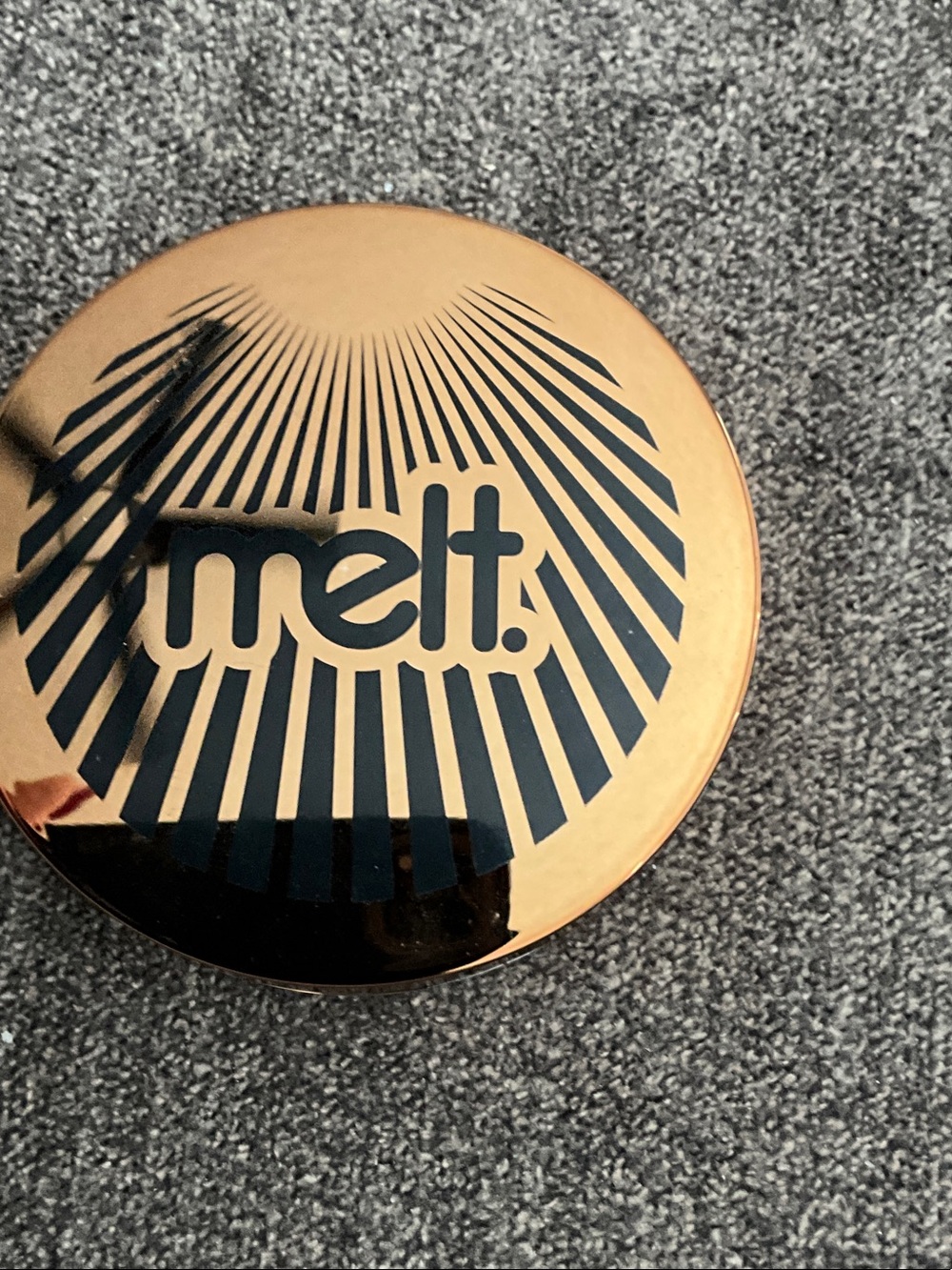 Melt Cosmetics Ultra-Matte Powder Bronzer in Brown with Gold Case